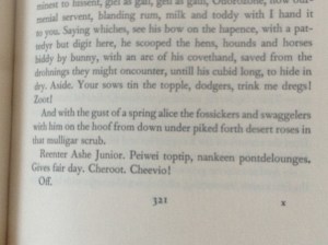 An excerpt from Finnegan's Wake