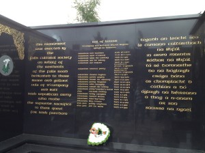 An IRA memorial on the Catholic side of the wall.