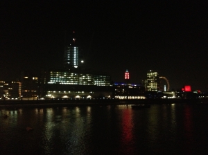 The Thames River at night
