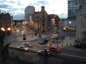 The view from room at Trinity College.